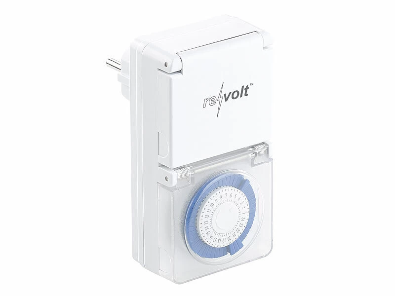 Revolt Außen Zeitschaltuhr:Mechanische Outdoor-Zeitschaltuhr, IP44, 30 Min., Kindersicherung – Bild 5