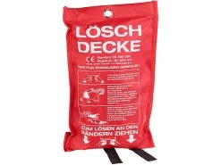 Semptec Löschdecke:Glasfaser-Feuerlöschdecke, 100 X 100 Cm