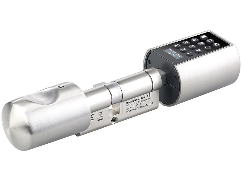 VisorTech Elektrisches Schloss:Elektronischer Tür-Schließzylinder, Transponder, Code, Bluetooth & App – Bild 6