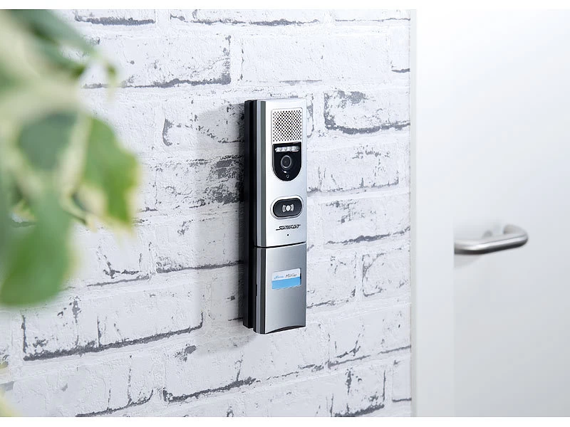 Somikon Türkamera:Funk-Türsprechanlage Mit Video-Übertragung; Türöffnungsfunktion; 135° – Bild 8