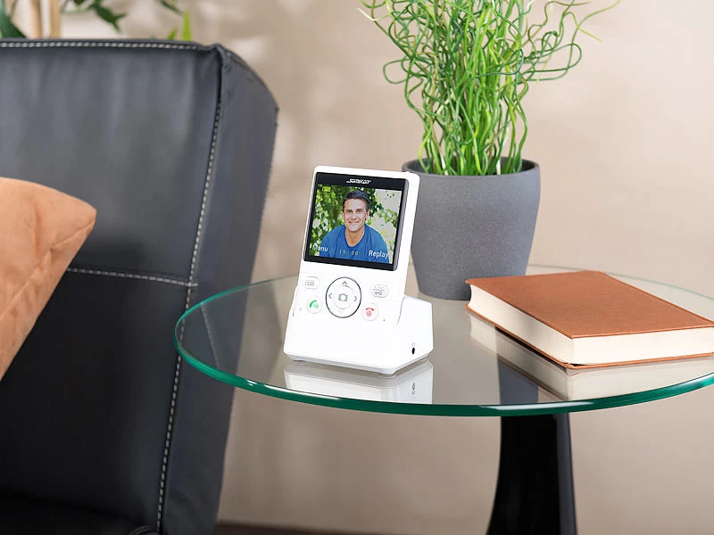 Somikon Türkamera:Funk-Türsprechanlage Mit Video-Übertragung; Türöffnungsfunktion; 135° – Bild 9