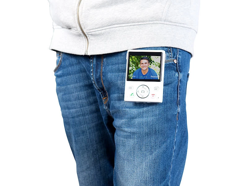 Somikon Türkamera:Funk-Türsprechanlage Mit Video-Übertragung; Türöffnungsfunktion; 135° – Bild 7