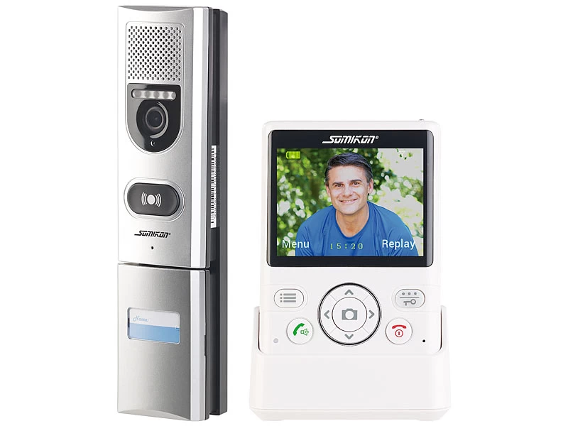 Somikon Türkamera:Funk-Türsprechanlage Mit Video-Übertragung; Türöffnungsfunktion; 135° – Bild 2