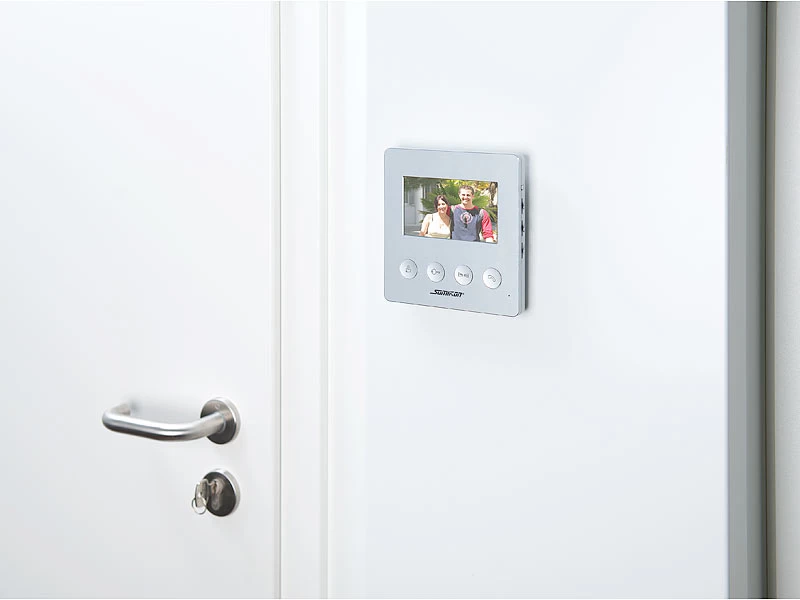 Somikon Video Türklingel:Video-Türsprechanlage Mit Farbdisplay, LED-Licht (Versandrückläufer) – Bild 6