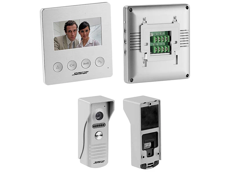 Somikon Video Türklingel:Video-Türsprechanlage Mit Farbdisplay, LED-Licht (Versandrückläufer) – Bild 3