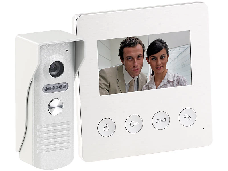 Somikon Video Türklingel:Video-Türsprechanlage Mit Farbdisplay, LED-Licht (Versandrückläufer) – Bild 7