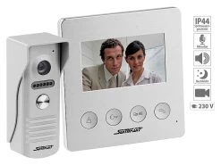Somikon Video Türklingel:Video-Türsprechanlage Mit Farbdisplay, LED-Licht (Versandrückläufer)