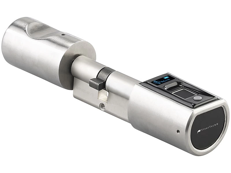 VisorTech Fingerabdruck Schloss:Elektronischer Tür-Schließzylinder, Fingerabdruck, Transponder, IP44 – Bild 3