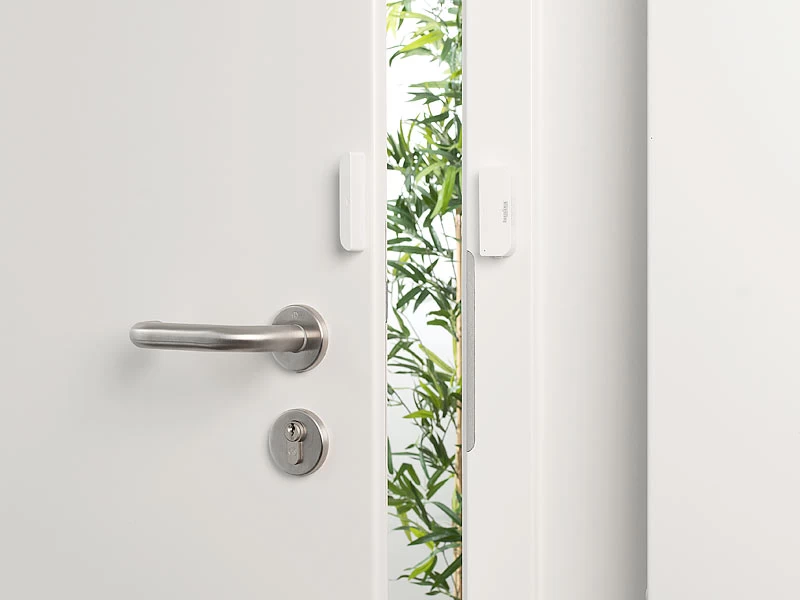 Luminea Fenstersensoren:5er-Set WiFi Tür & Fensteralarm, Alexa Und Google Assistant Komp. – Bild 5