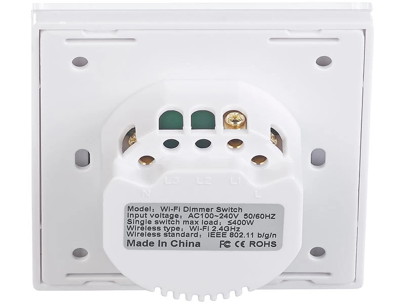 Luminea Home Control Lichtschalter Dimmer LED:Touch-Lichtschalter & Dimmer, Versandrückläufer – Bild 7