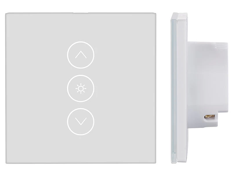 Luminea Home Control Lichtschalter Dimmer LED:Touch-Lichtschalter & Dimmer, Versandrückläufer – Bild 2