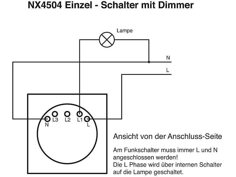 Luminea Home Control Lichtschalter Dimmer LED:Touch-Lichtschalter & Dimmer, Versandrückläufer – Bild 4