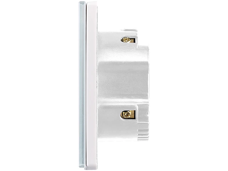 Luminea Home Control Touch Lichtschalter:2er-Set Touch-Doppel-Lichttaster, Komp. Zu Alexa & Google Assistant – Bild 7