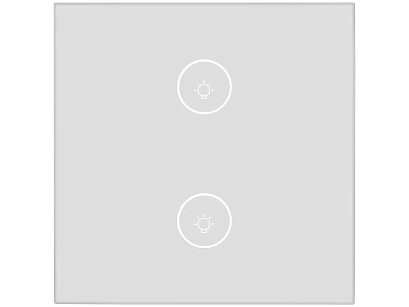 Luminea Home Control Touch Lichtschalter:2er-Set Touch-Doppel-Lichttaster, Komp. Zu Alexa & Google Assistant – Bild 6