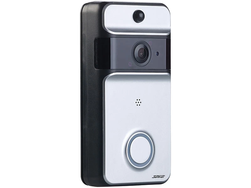 Somikon Klingel Kamera:WLAN-Video-Türklingel Mit App, PIR-Sensor (Versandrückläufer) – Bild 3