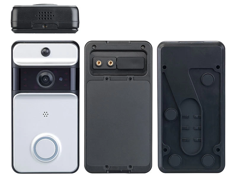 Somikon Klingel Kamera:WLAN-Video-Türklingel Mit App, PIR-Sensor (Versandrückläufer) – Bild 5