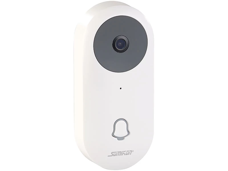 Somikon WLAN Klingel:WLAN-HD-Video-Türklingel Mit App, Gegensprechen, Inkl. Akku – Bild 5