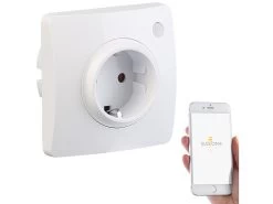 Luminea Home Control WLAN Steckdose Up:WLAN-Unterputz-Steckdose Mit App, Für Siri, Alexa & Google Assistant