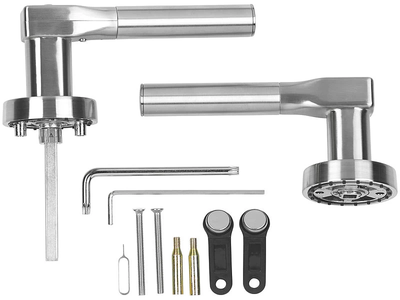 VisorTech Fingerprint Türklinke:Sicherheits-Türbeschlag, Fingerprint-Scanner, Versandrückläufer – Bild 5