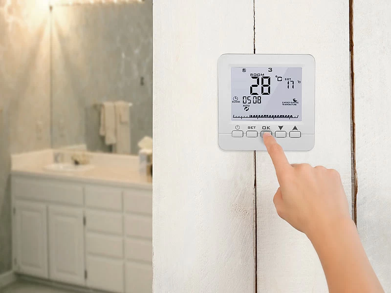 Revolt Raumthermostat:4er-Set WLAN-Thermostate Für Fußbodenheizung, Für Siri, Alexa & GA – Bild 4