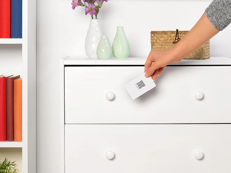 VisorTech Elektronisches Schloss:5er-Set Schubladen- & Schranktüren-Schloss Mit RFID-Schlüssel, BT, App – Bild 7
