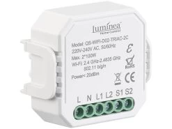 Luminea Home Control Dimmerschalter:WLAN-Unterputz-2-Kanal-Lichtschalter & -Dimmer, App, Sprachsteuerung