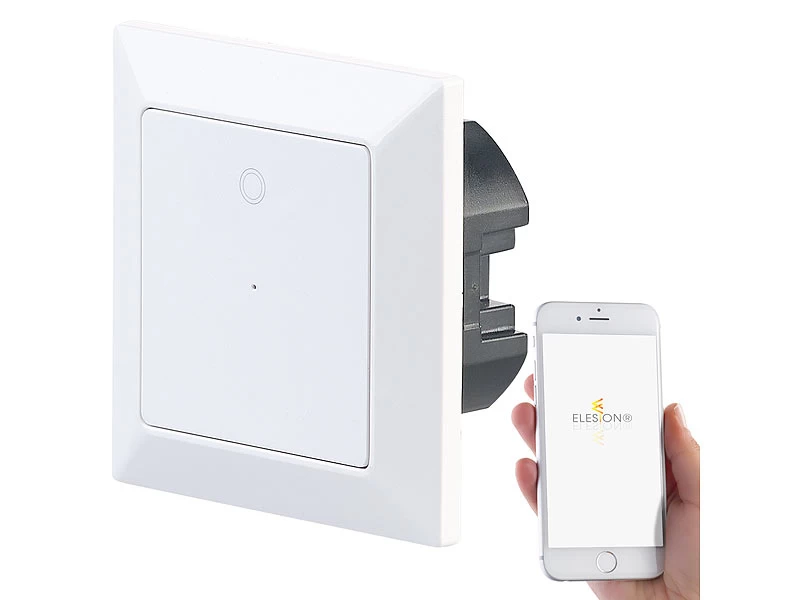 Luminea Home Control Lichtschalter:4er-Set WLAN-Lichttaster, App, Komp. Zu Siri, Alexa, Google Assistant – Bild 7