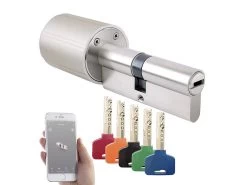 VisorTech ZigBee Türschloss:Elektronischer Tür-Schließzylinder Mit 5 Schlüssel, Für ZigBee-Gateway