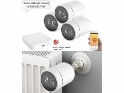 Revolt Thermostat:3er-Set Heizkörperthermostate Mit App, Sprachsteuerung, ZigBee-Gateway