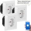 Luminea Home Control Funksteckdose Mit App:WLAN-Unterputz-Steckdose Mit App, Für Siri, Alexa & GA, 3er Pack
