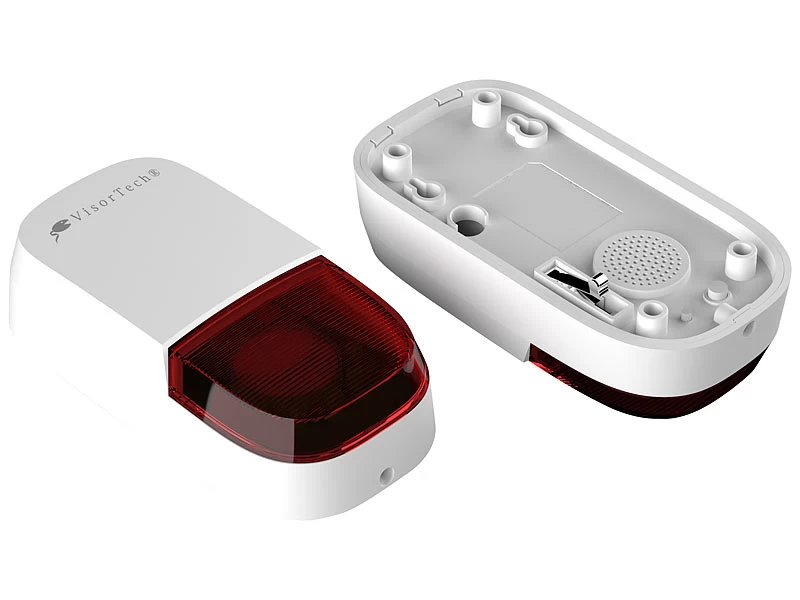 VisorTech PIR Bewegungsmelder:WLAN-Outdoor-Sirene Für ELESION,Akku, WLAN, 95 DB, PIR-Sensor, IP54 – Bild 5