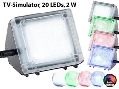 VisorTech TV Imitator:TV-Simulator Zur Einbrecher-Abschreckung, 20 Flackernde LEDs, Netzteil