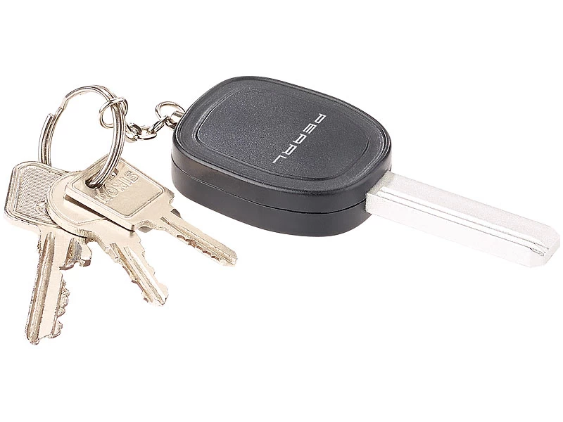 VisorTech Schlüsselalarm:2er-Set Personenalarm Im Autoschlüssel-Design, 110-dB-Sirene, Kuli – Bild 9