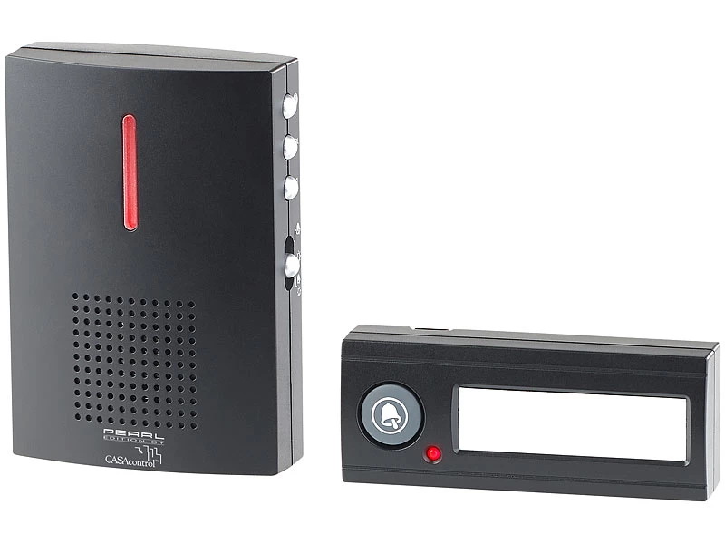 CASAcontrol Funkglocke:Kabellose Funk-Türklingel Mit 2 Empfängern (Licht & Ton), 100 M, IPX4 – Bild 9