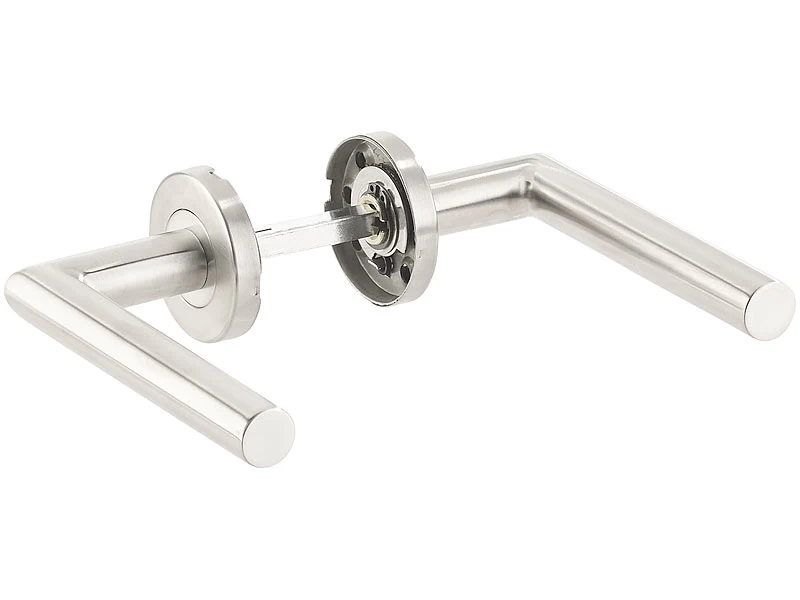 AGT Türgarnitur:3er-Set Moderne Edelstahl-Türbeschläge, 6 Türklinken Und 18 Rosetten – Bild 3