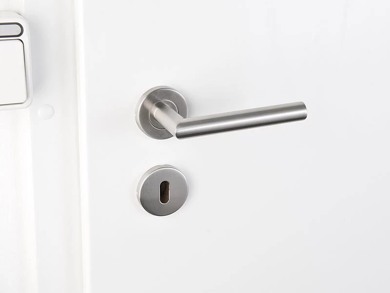 AGT Türgarnitur:3er-Set Moderne Edelstahl-Türbeschläge, 6 Türklinken Und 18 Rosetten – Bild 5