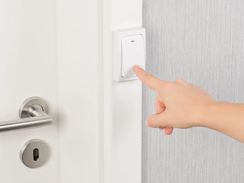 CASAcontrol Haustürklingel Ton:Batterielose Funk-Türklingel Mit Steckdosen-Empfänger, 36 Töne, IP44 – Bild 6