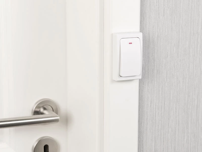 CASAcontrol Haustürklingel Ton:Batterielose Funk-Türklingel Mit Steckdosen-Empfänger, 36 Töne, IP44 – Bild 7