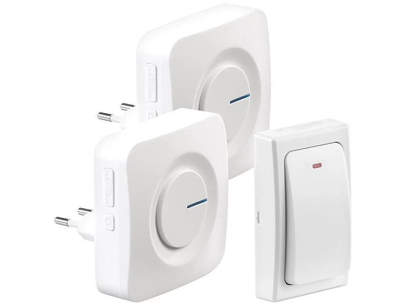 CASAcontrol Kinetische Klingel:Batterielose Funk-Türklingel, 2 Steckdosen-Empfänger, 36 Töne, IP44 – Bild 2