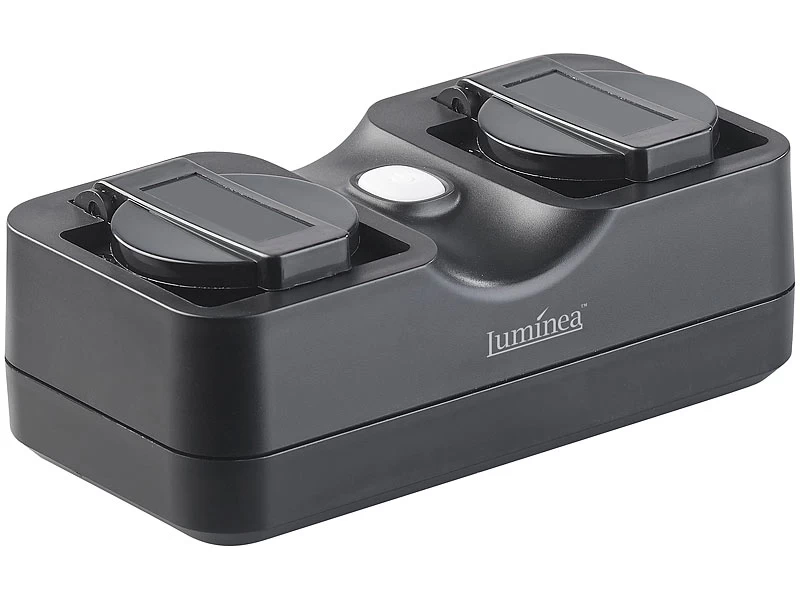 Luminea Home Control WLAN Aufputz Steckdose:2-fach-WLAN-Outdoor-Steckdosenleiste, App, Sprachsteuerung, 15 A, IP44 – Bild 9