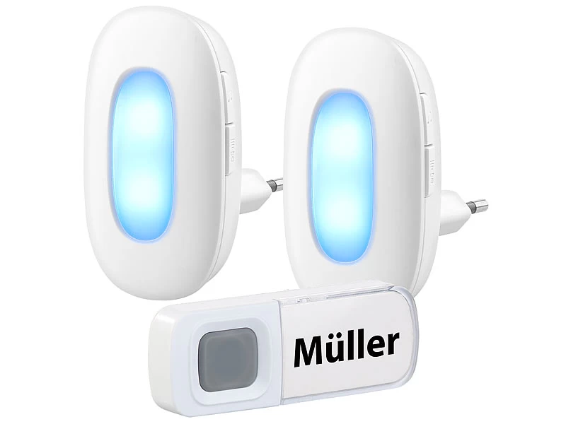 CASAcontrol Lichtklingel Funk:Steckdosen-Funk-Klingel Mit Optischem Signal & Zweitem Empfänger, IP54 – Bild 2