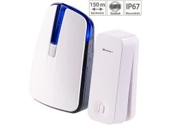 CASAcontrol Türklingel Mit Batterie:Batterie-Funkklingel Mit Kinetischem Funk-Taster, Licht & Ton