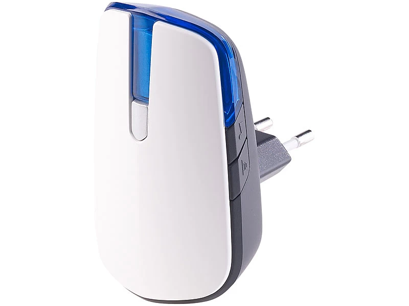 CASAcontrol Türklingel:Steckdosen-Funkklingel Mit Kinetischem Funk-Taster, Licht & Ton – Bild 3