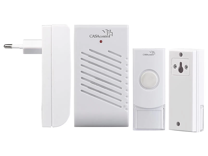 CASAcontrol Türglocke:Steckdosen-Türklingel Mit Funk-Klingeltaster Und 16 Klingeltönen, 30 M – Bild 5