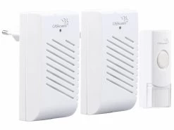 CASAcontrol Türklingel Ton:2 Steckdosen-Türklingeln, 1 Funk-Klingeltaster, 16 Klingeltöne, 50 M