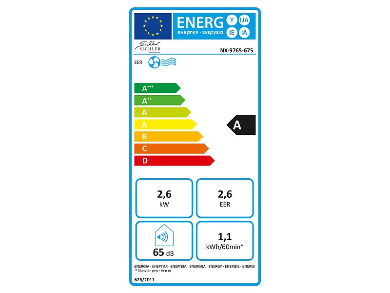 Sichler Klimaanlage App:Mobile Klimaanlage, 9.000 BTU/h, 2.600 Watt (Versandrückläufer) – Bild 3