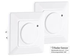 Revolt Schalter:2er-Set Automatische Lichtschalter Mit Radar-Bewegungsmelder