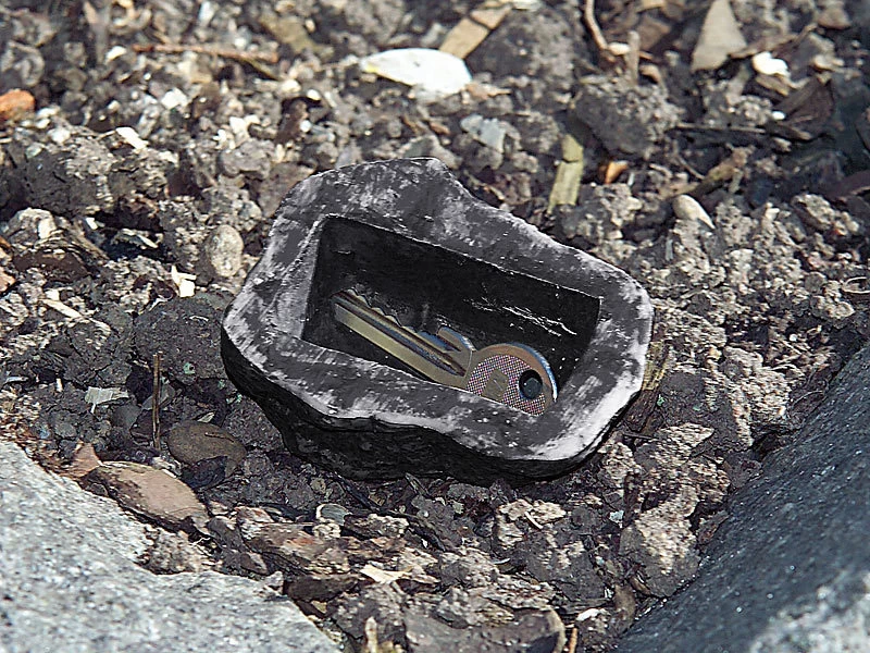 Lunartec Schlüsselversteck:Geheimversteck In Steinoptik, Für Schlüssel, Caches U.v.m. – Bild 2