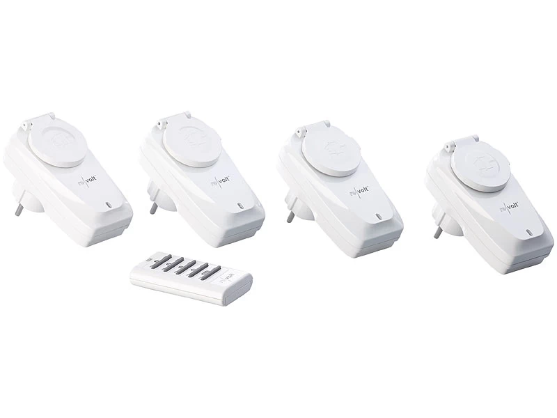 Revolt Funksteckdosen Außen:4er-Set Outdoor-Funksteckdosen Mit Fernbedienung, IP44, Bis 1.000 Watt – Bild 7