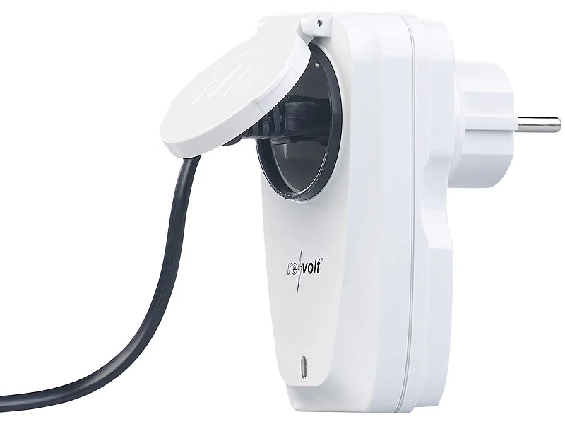 Revolt Funksteckdose Außen:2er-Set Outdoor-Funksteckdosen Mit Fernbedienung, IP44, Bis 3.680 Watt – Bild 4